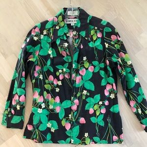 Gloria Sachs vintage 70s cotton jacket strawberry